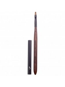 Brush for gel nail modeling Oval No. 3 (Handle: Brown, Pile: Nylon) 